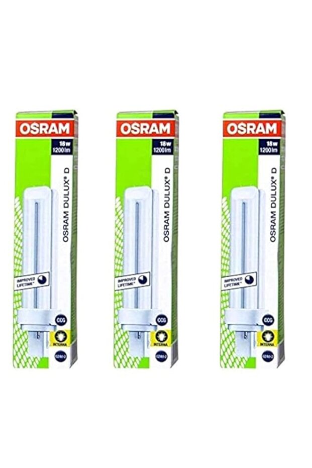 Osram Long Lasting Durable Fluorescent Lamp Energy Saver 2 Pin CFL Bulb -18 W (Pack Of 3) Warm White