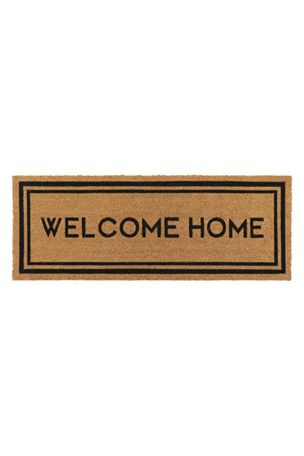 سجادة باب مستطيلة غير قابلة للانزلاق مطبوعة بعبارة Welcome Home، مقاس 45 × 120 سم