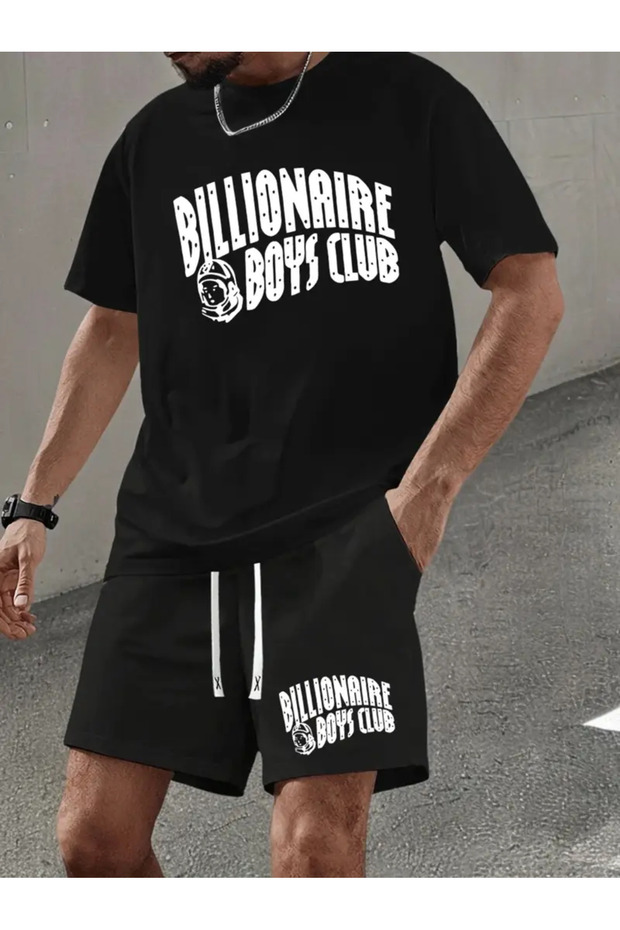 Men's Billionaire Printed Oversize T-Shirt Shorts Set