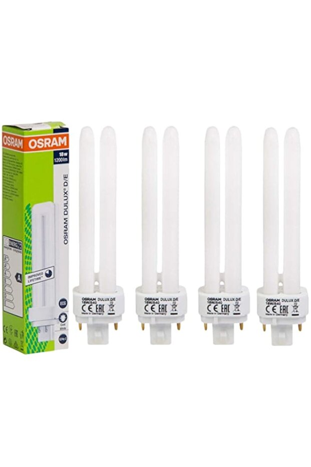 Osram Durable 18 Watts 4 Pin Day Light Cfl Bulb (Pack of 4) - White