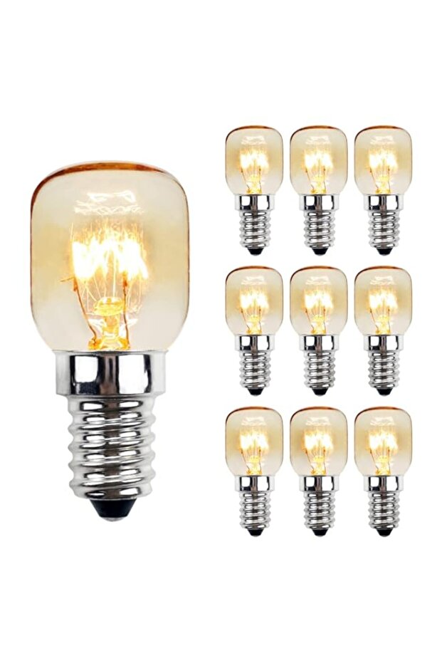 IBAMA Bulb01-10P, Standard, 10Pack Reliable Electrical Glow 15W Himalayan With E14 Base Rock Salt Lamp Bulbs For Lamps Refrigerator Fridge Light Bulb, White