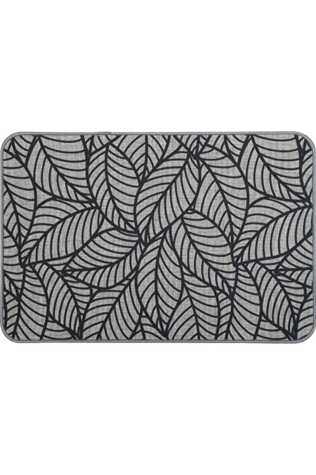 Jungle Leaf Printed Rectangular Kitchen Mat 40 x 60cm - 1