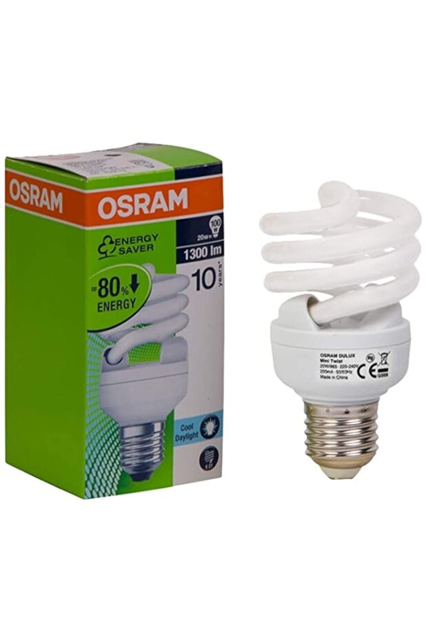 Osram Spiral 20 Watts E27 Day Light ESL Bulb