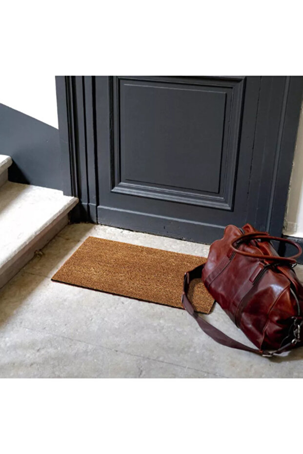 سجادة باب مستطيلة من ألياف جوز الهند وجوز الهند، 33 × 60 سم - 4