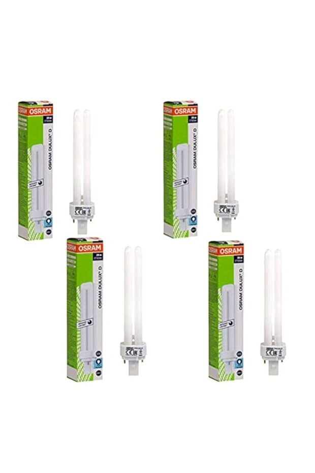 Osram Long Lasting Home Decorative Fluorescent Track & Recessed 2 Pin CFL Bulb - 26 Watts (Pack of 4)- Daylight