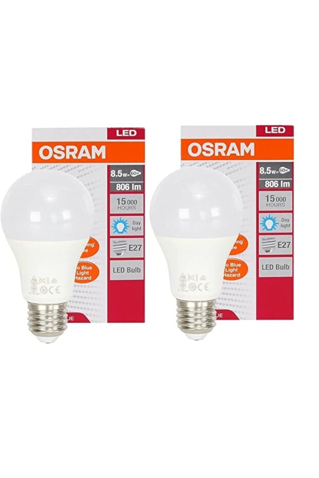 OsRAM Led Bulb - E27 8.5 W Cool Day White Light 2Pc Set Promo Pack