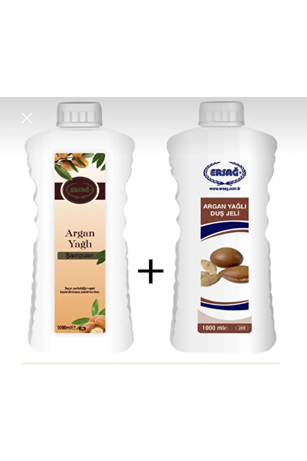 Arğan yağlı Şampuan 1000 ml + Argan 1000 ml Duj jeli ikili özel set - 1