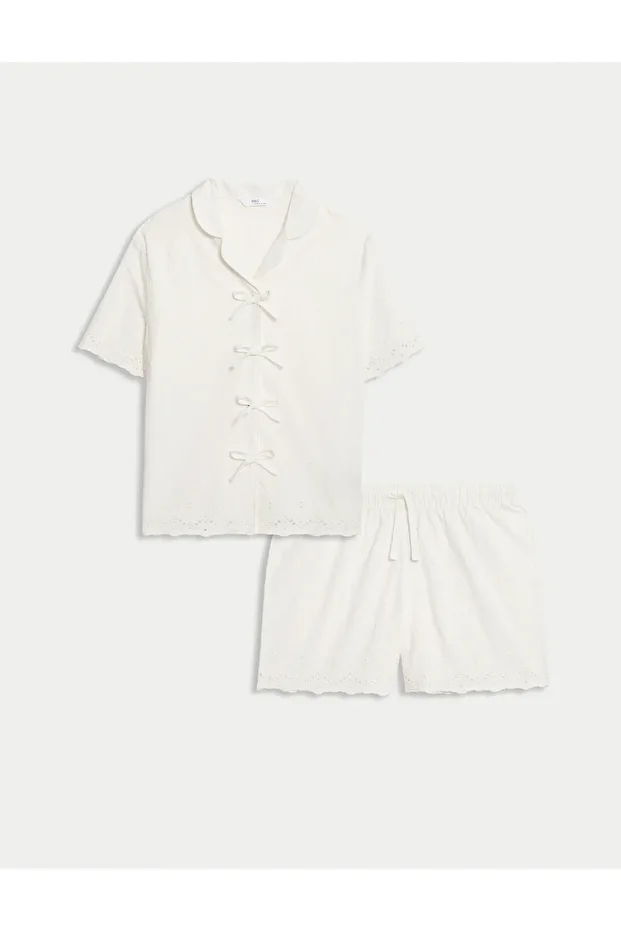 %100 Pamuklu Desenli Çocuk Pijama Takımı (1–16 Yaş) - 1