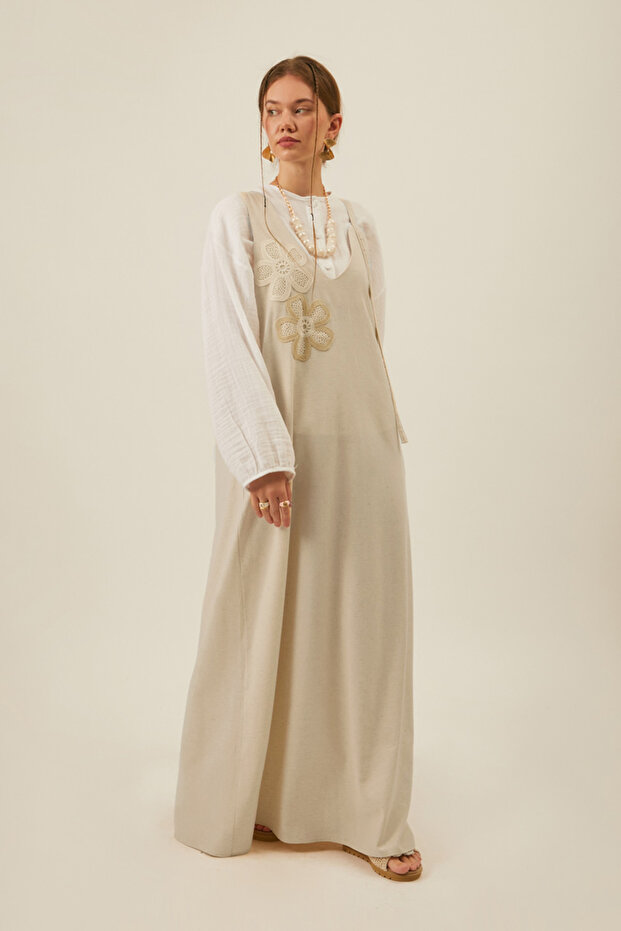 Çiçek Dantelli Jile Taş - 8