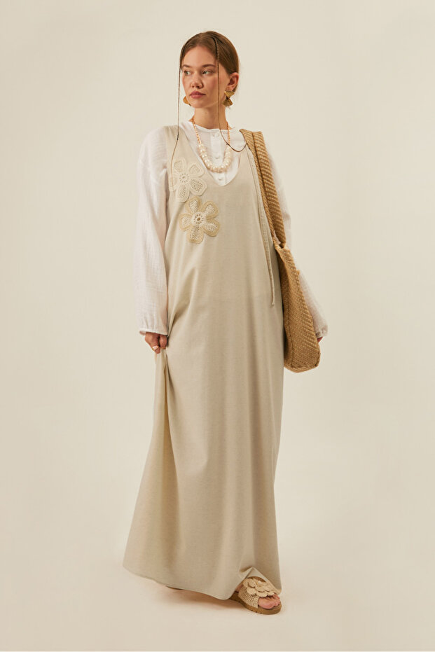 Çiçek Dantelli Jile Taş - 6