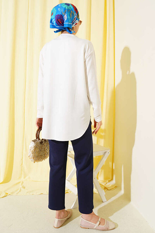 Basic Bottom Seamless Solid Color Long Sleeve Tunic - 3