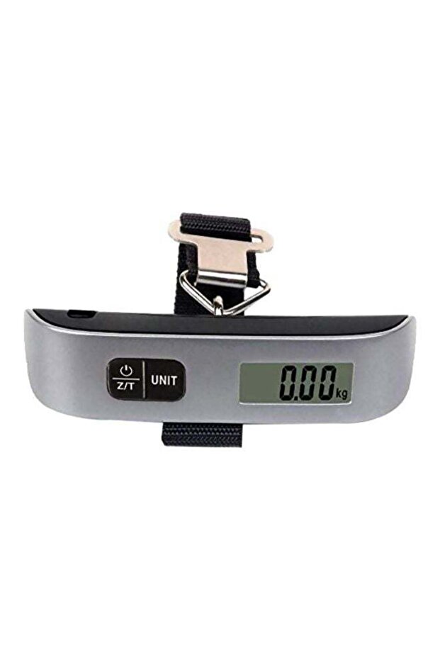 ميزان إلكتروني رقمي للأمتعة باللون الفضي/الأسود - 1