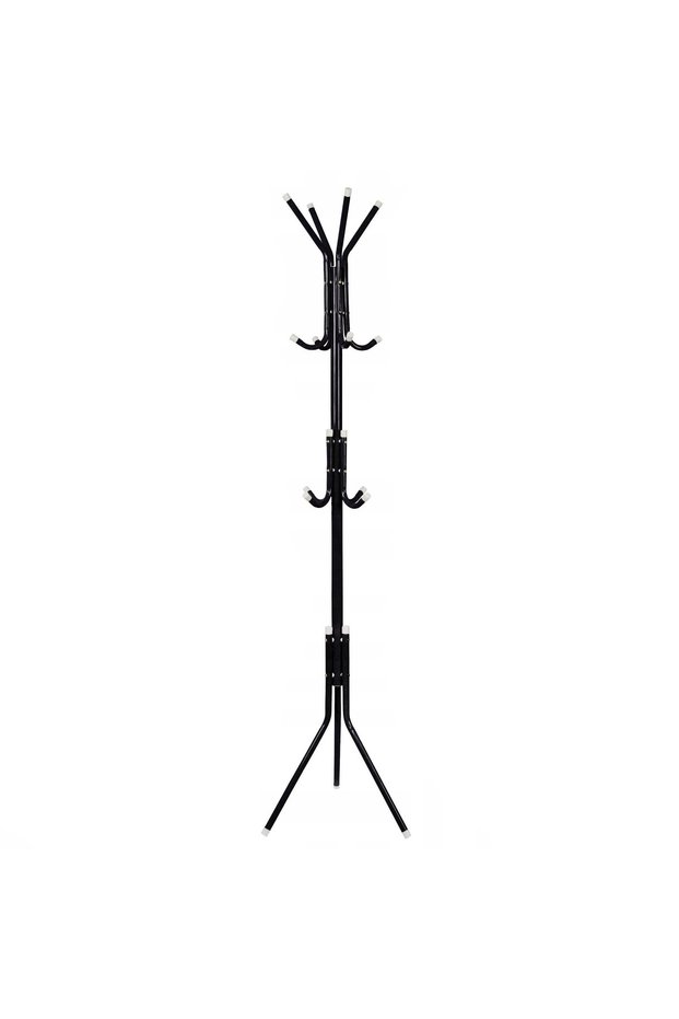 Sersimo metal tree hanger, 12 hooks, 177cm, black