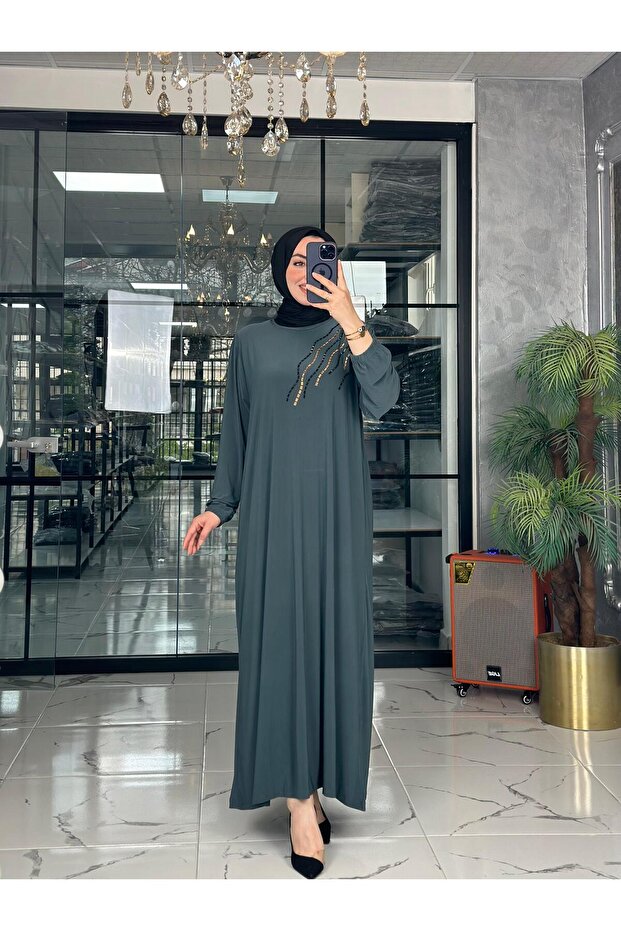 Taşlı Sendy elbise - 1