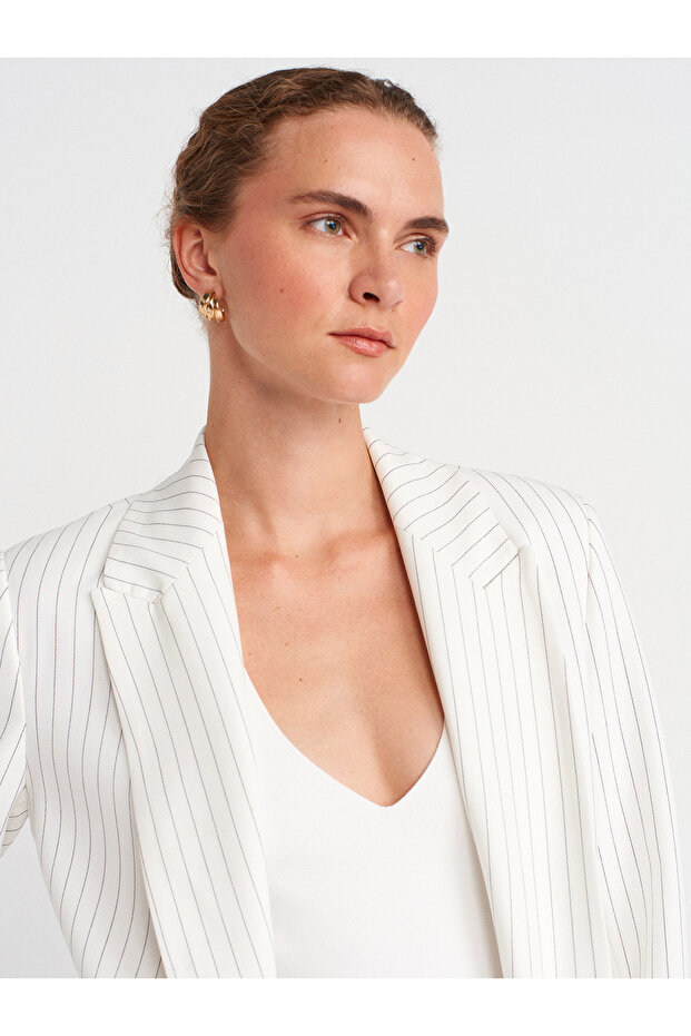 60767 Blazer Ceket-Beyaz - 3