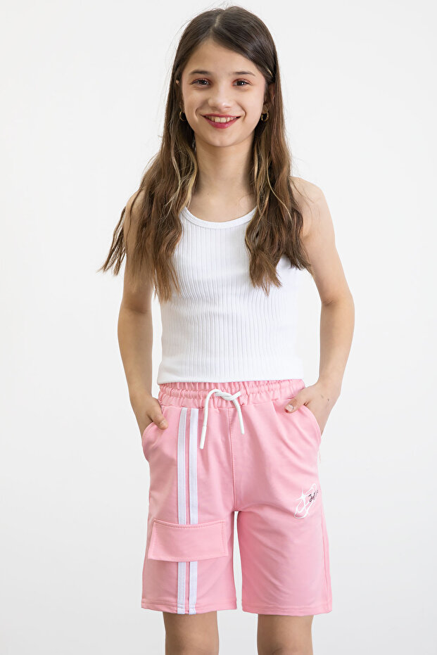 Roze šortsevi za devojčice 20750 - 1