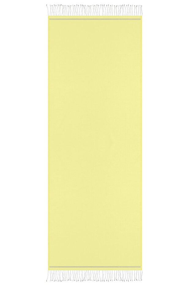 شال حريري مزدوج الجوانب باللون الرمادي الليموني - 4