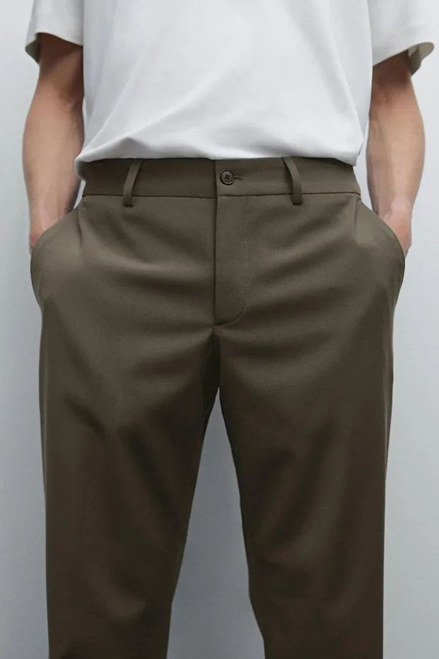 Baştan aşağı stil yün karışımlı pantolon - 3