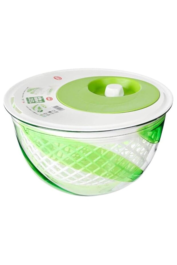 Snips Spin, Drain & Serve Salad Spinner 5 Quart, Green