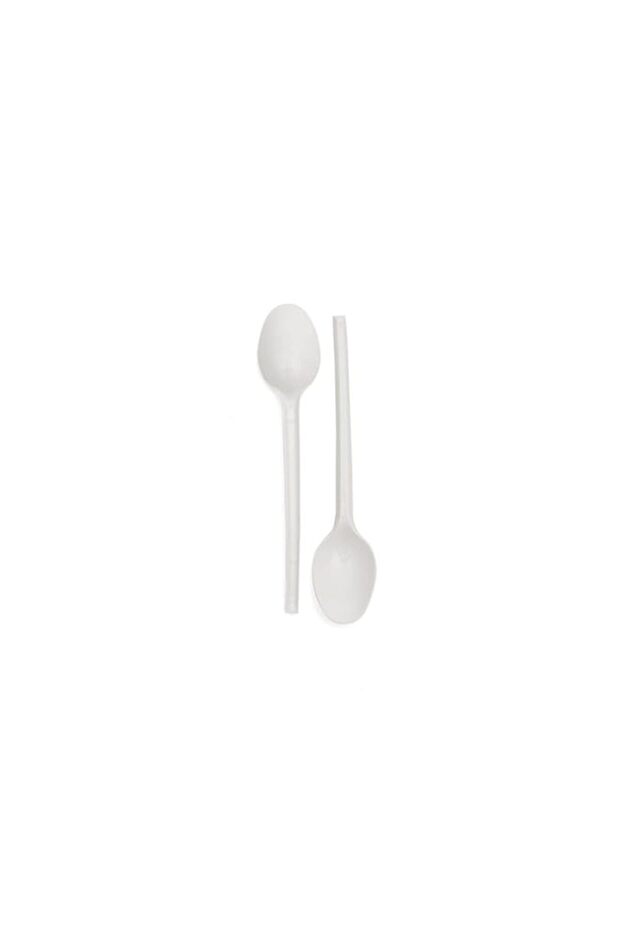 Hotpack Plastic Tea Spoons White, 50 Pieces,BDDSP