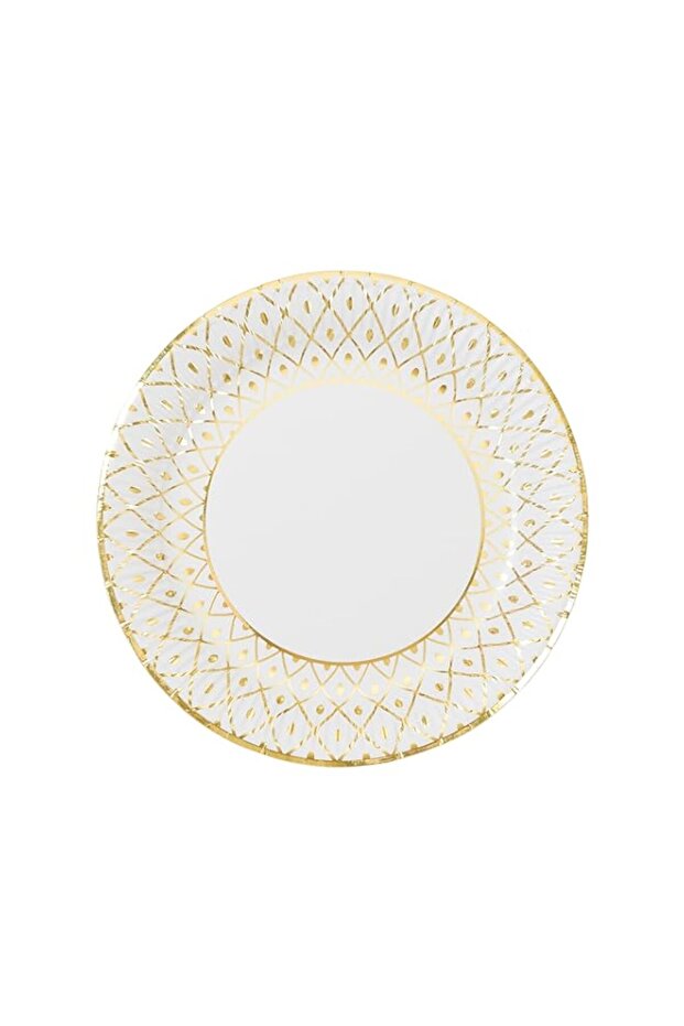Talking Tables Party Porcelain Gold Deco Plate Medium
