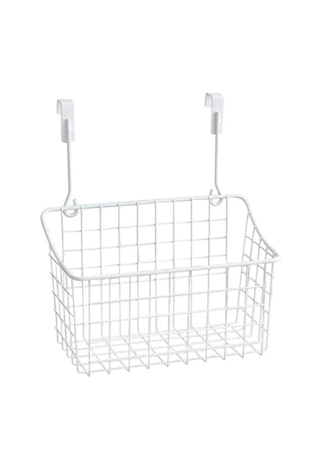 Hemoton Multifunction Cabinet Storage Basket (White)