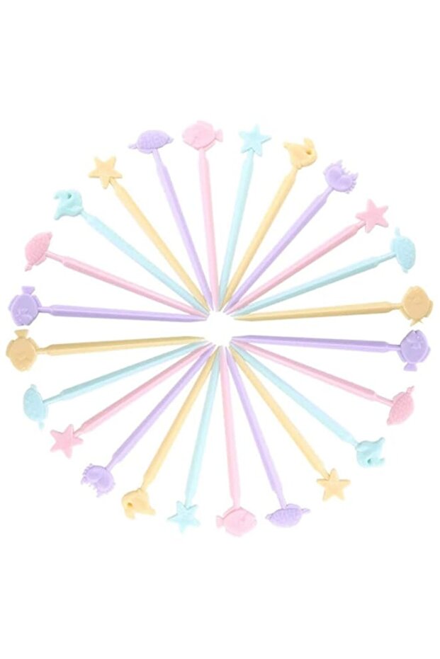 Plastic Toothpicks Set, 40 PCS Food Fruit Fork, Cute Animals Fork, Mini Cake Fork, Animals Plastic Toothpick, Animal Toothpicks, for Sandwich, Appetizer, Picks Party Supplies