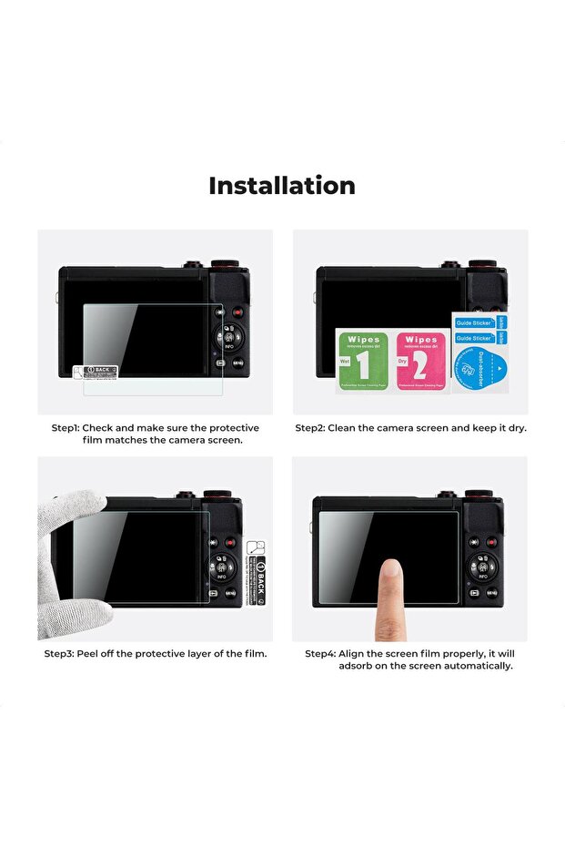 Canon G7X Mark II / Canon G7X Mark III Ekran Koruyucusu / Yüksek Kalitede - 4