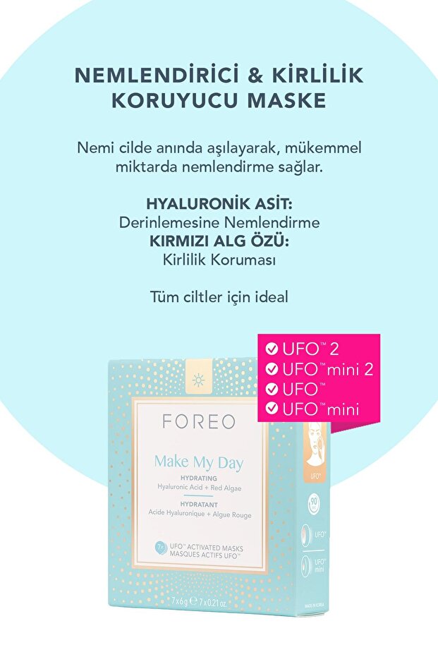 UFO Daily Duo 1 Aylık Maske Seti (4 Adet 7'li Maske) - 2