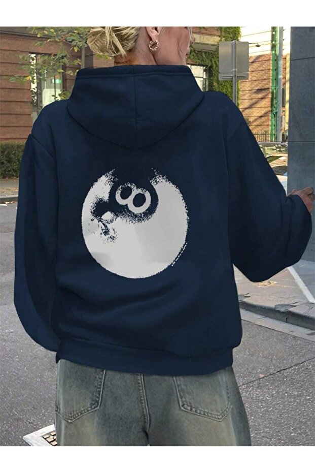 سويت شيرت مطبوع بتصميم كرة البلياردو للجنسين
