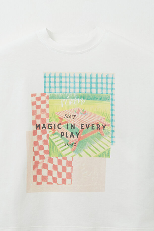 Piknik Konsept Baskılı Tshirt - 2