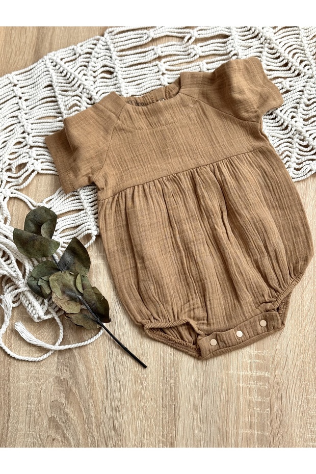 100% Cotton Muslin Romper Summer Baby Jumpsuit (0-9 Months)