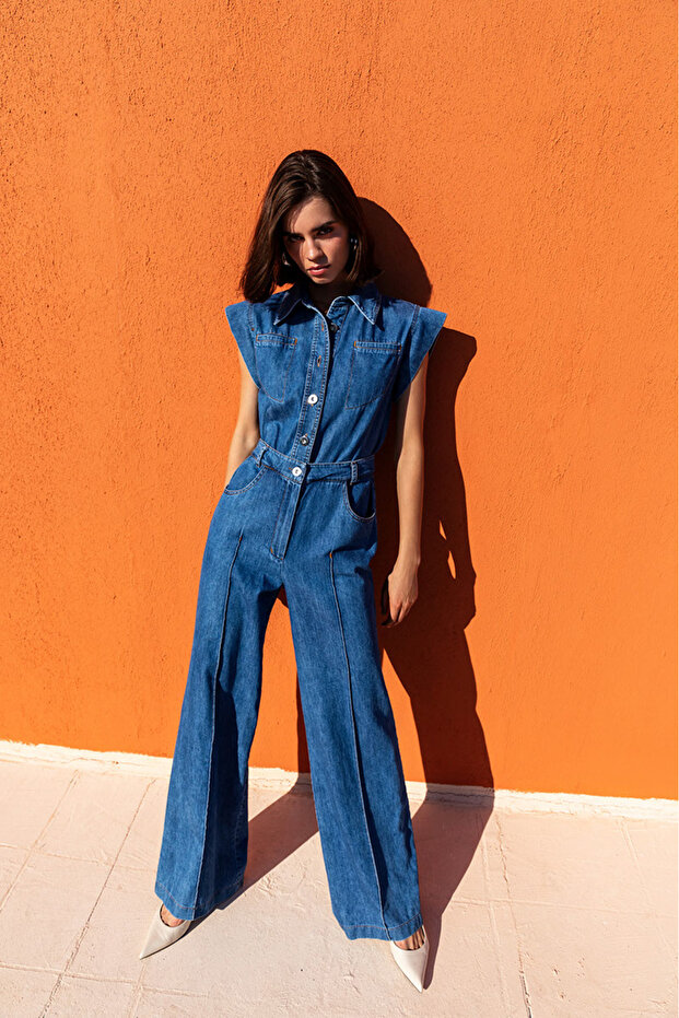 Lacivert Denim Tulum - 2