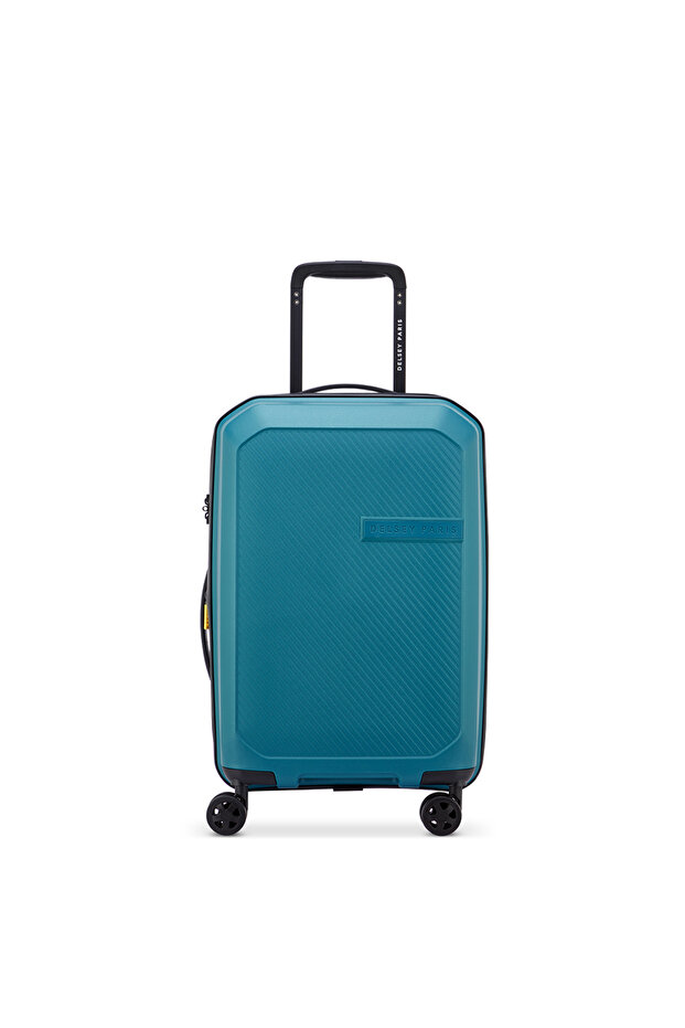 Anvers 55 cm Expandable 4 Double-Wheeled Small Cabin Suitcase Trolley - Teal Blue