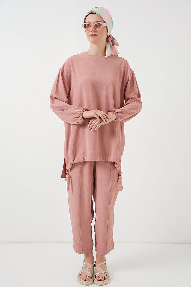 6682 Tunik Pantolon İkili Takım - Somon - 4