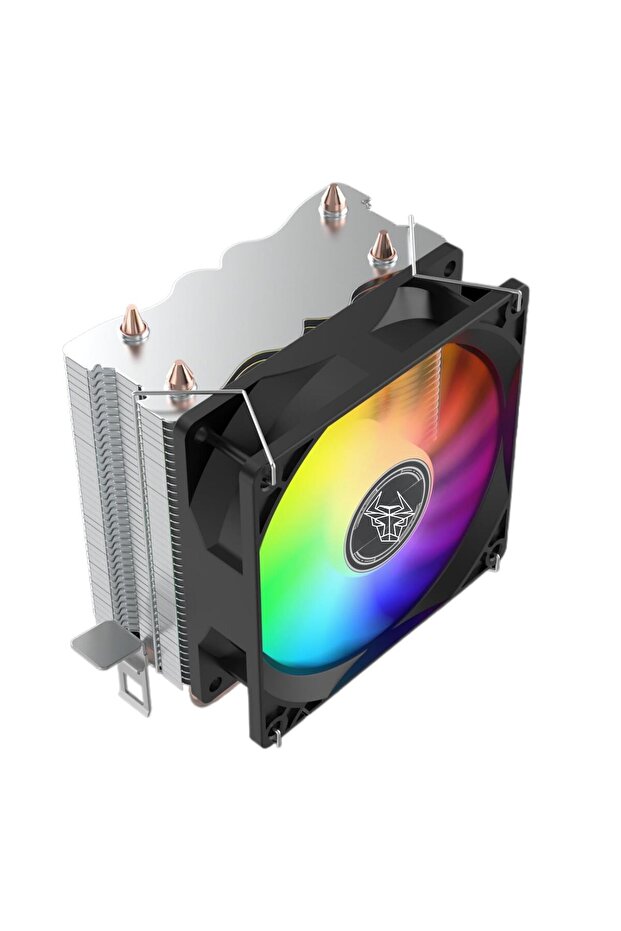 LC-200A-B RGB 2 Bakır Borulu Siyah Kule Tipi CPU Soğutucu - Yüksek Performans - 3