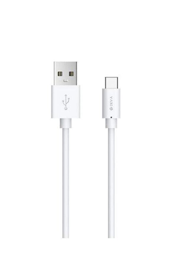 Кабел за данни Kintone, USB - USB Type-C, 1м (Бял)