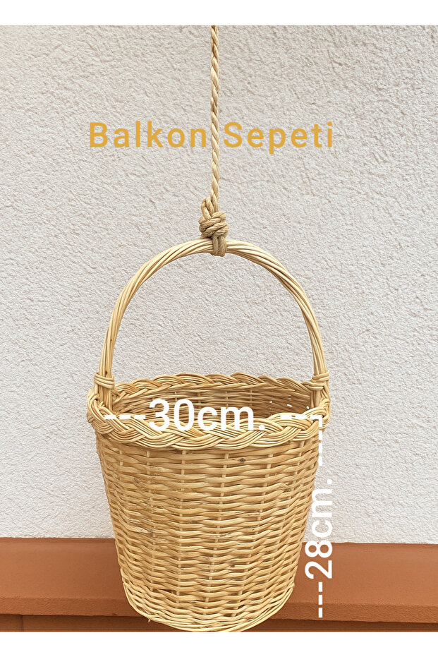 Hasır Balkon Sepeti - 3