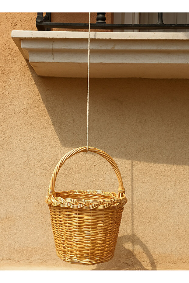 Hasır Balkon Sepeti - 1