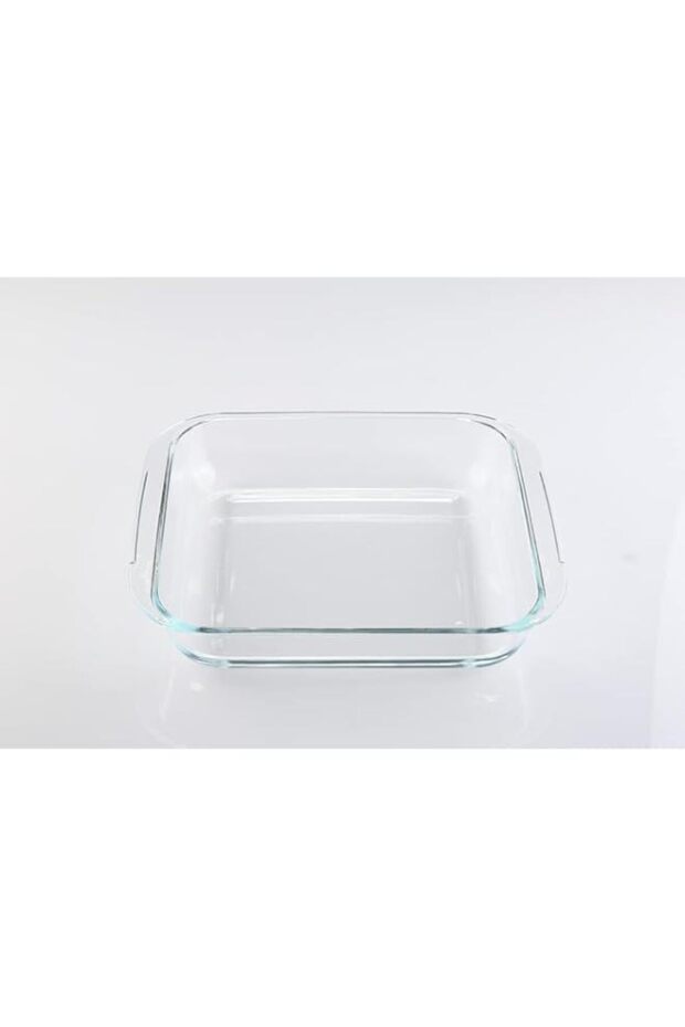 Home Maker Square Glass Baking Dish 1.8L, Turkish Made, Premium Design, Superior Heat Retention & D