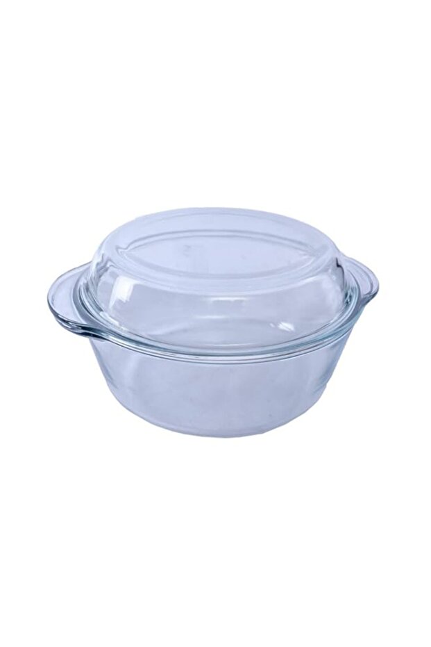 Pasabahce Borcam Round Casserole with Cover, 1450 ml Capacity