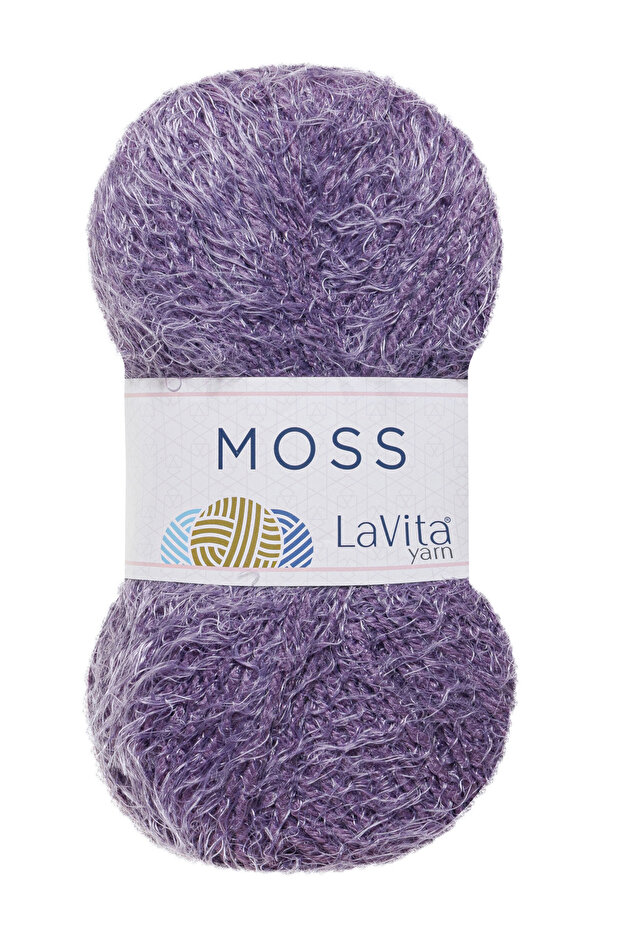 Moss Feather Hand Knitting Yarn 45% Polyamide 55% Premium Acrylic 100Gr (4161 Eflatun)