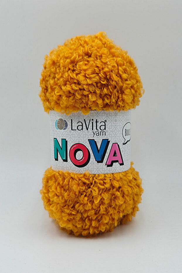 Nova Hand Knitting Yarn 20% Polyester 80% Acrylic 100Gr (Ln2010 Dark Yellow)