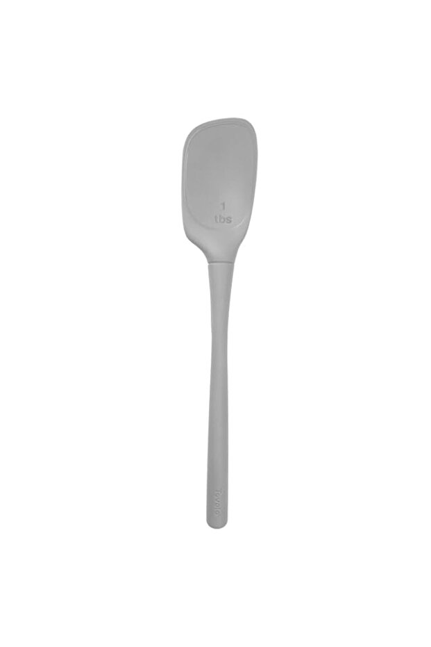 Tovolo Flex-Core All Silicone Deep Spoon with Angled Head & Measuring Marking Perfect for Cooking &