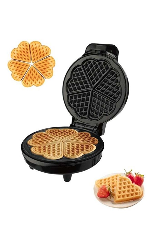 Electric Heart Waffle Maker, 1000W, Non-Stick, Adjustable Temperature Control (R.2212)