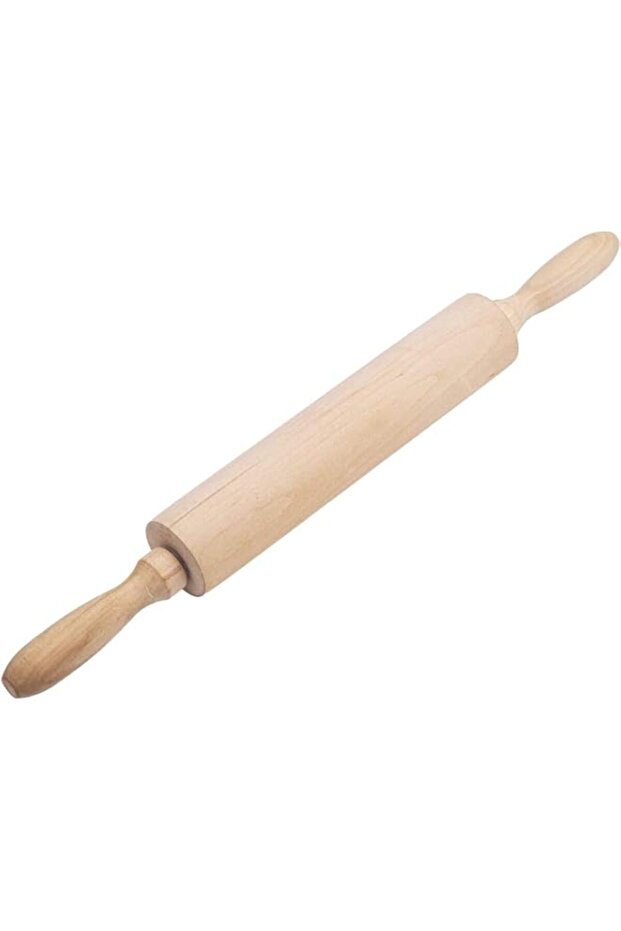 ECVV Wood Rolling Pin for Baking -15 Inch Professional Dough Roller with Handle, Essential Wooden Tool for Making Cookie | Pasta | Fondant | Pizza | Pastry | Tortilla | Pie | Bread | ect.|