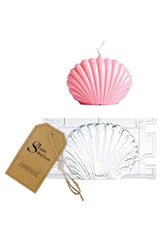 Seashell Candle Mold Scented Candle Mold Handmade Candle Making Aromatherapy Plaster Molds Plastic Scallop Soap Mold(S)