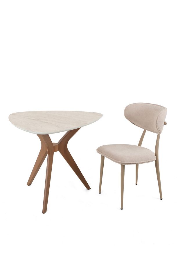 TRİO MODEL TRAVERTEN/CEVİZ ÖZEL KESİM MUTFAK VE BALKON MASASI 90X97 - 3