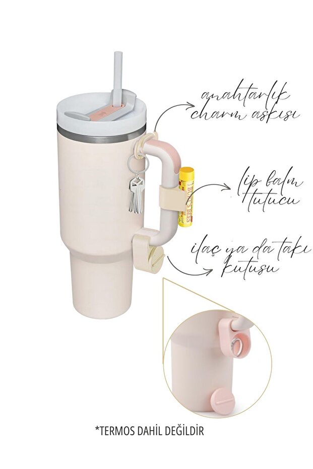 Termos Aksesuar Seti - 3 parça - Bej - 2