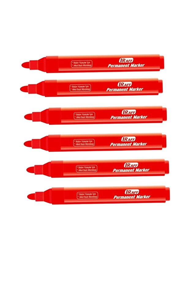 Permanent Marker Red (6 Pieces) - 1